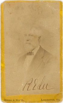 Robert E. Lee Signed 2-1/2" x 4-1/4" Carte de Visite (CDV) Portrait Photograph (JSA)